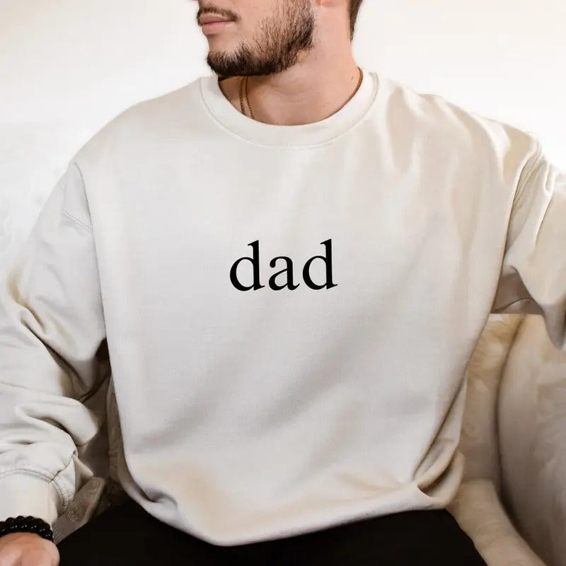 Minimal Dad Gemma Crewneck Sweatshirt, New Dad Sweatshirt Cotton Menswear T-Shirts, Hoodie | DripVista.com
