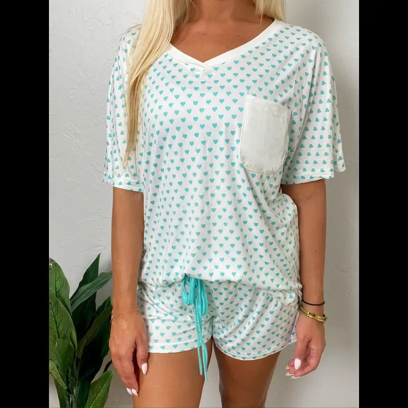 Mint Hearts Pajama Set T-Shirts, Hoodie, Sweatshirt | DripVista.com