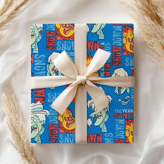 Miser Brothers Wrapping Paper Sheets, The Year Without a Santa Claus wrapping paper, Christmas Movie Fabric Gift Wrap, Wrap Gift funny Christmas