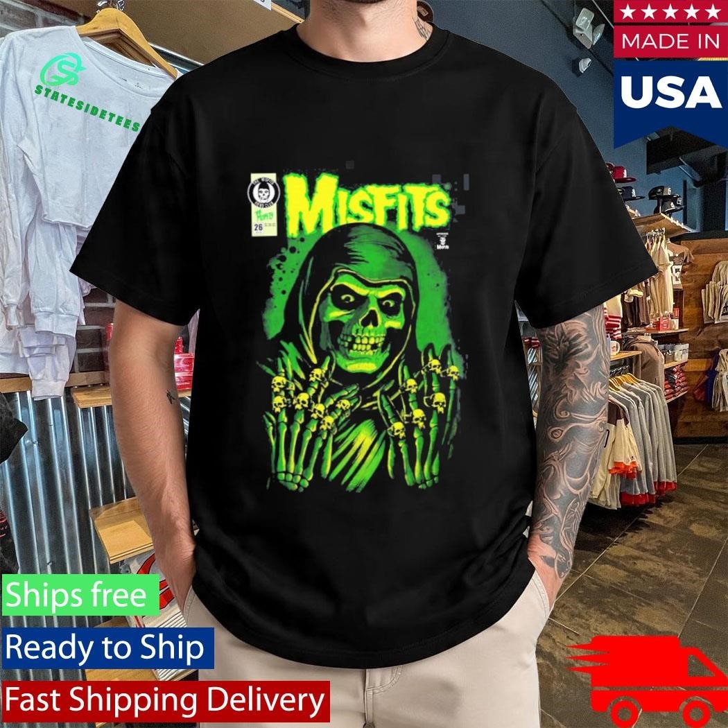 Misfits X Yesterdays WonderCon Anaheim 2026 Exclusives Emerald Hell Crimson Ghost Reaper T-Shirt