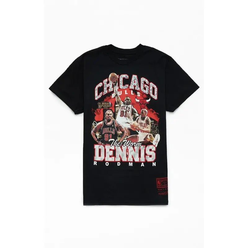 Mitchell & Ness Men's Chicago Bulls Dennis Rodman T-Shirt - Multicolor Hoodie, Sweatshirt | DripVista.com