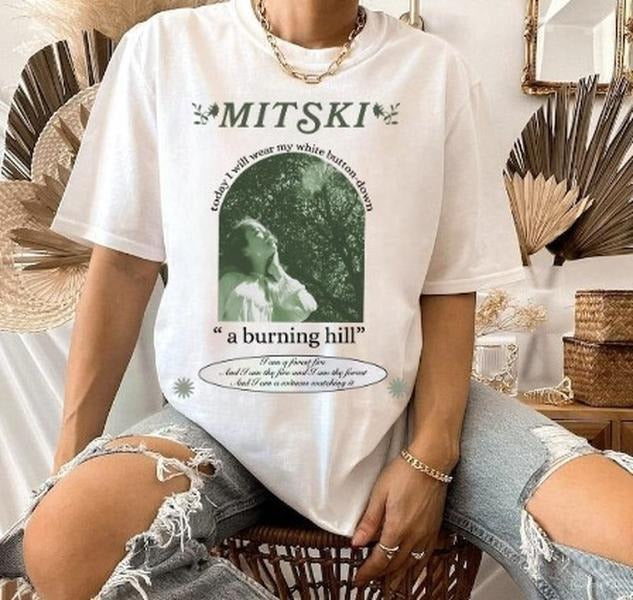 Mitski A Burning Hill Shirt Vintage Mitski Album Music T-Shirt Cotton Unisex Tshirt Hoodie, Sweatshirt | DripVista.com