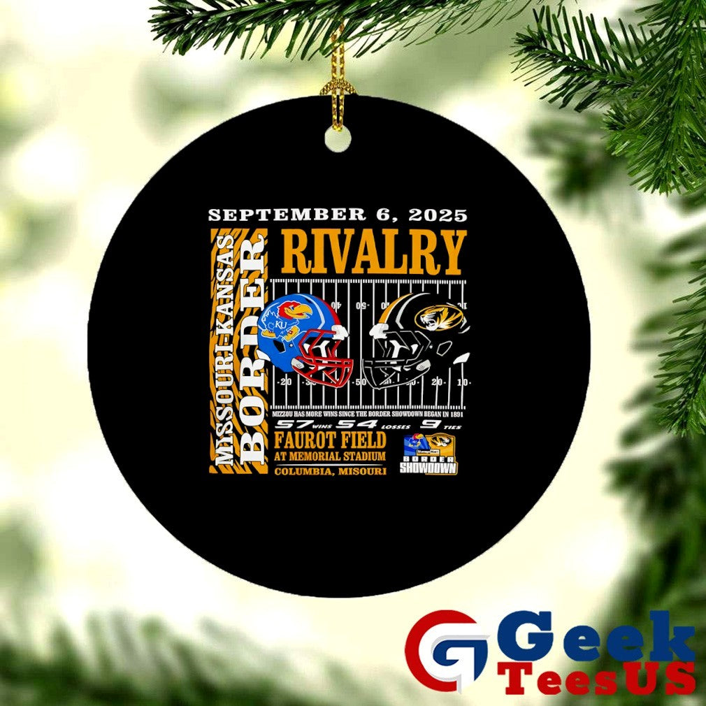 Mizzou Tigers vs KU Jayhawks NCAA Football Border Rivalry 2025 helmet shirt