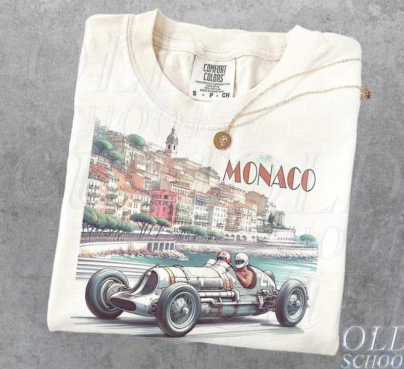 Mo0naco 1937 Racer Vintage T-Shirt Comfy T-Shirt for Nature Lovers Classic 90s Retro Hoodie, Sweatshirt | DripVista.com