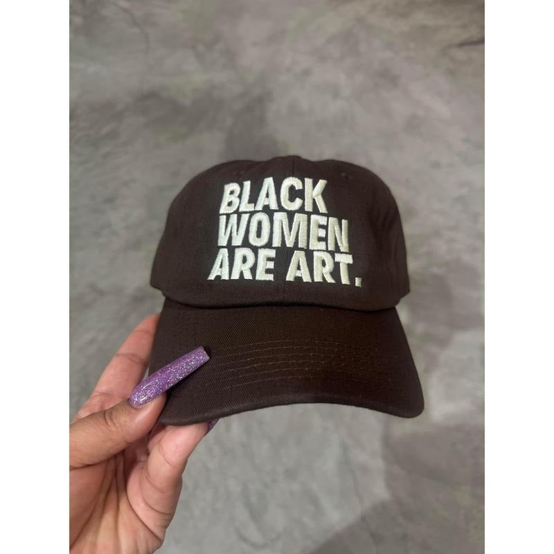 Mocha Black Women Are Art Dad Hat - Soft Cotton Casual Style T-Shirts, Hoodie, Sweatshirt | DripVista.com