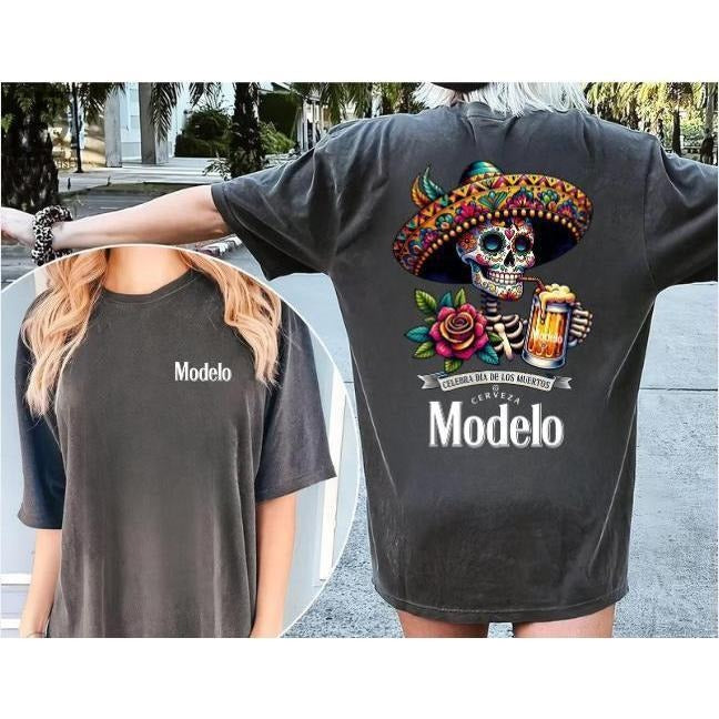 Modelo Sugar Skull Apparel Mexican Dia De Los Muertos Dead T-Shirt Hoodie, Sweatshirt | DripVista.com