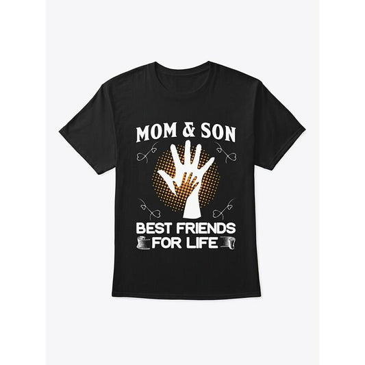 [Mom & Son Bond T-Shirt] Soft Cotton Mom & Son Bond T-Shirt - Casual Crew Neck, Short Sleeve, Machine Washable - Sizes S to 5XL, Perfect Mother's Day Gift Made in USA