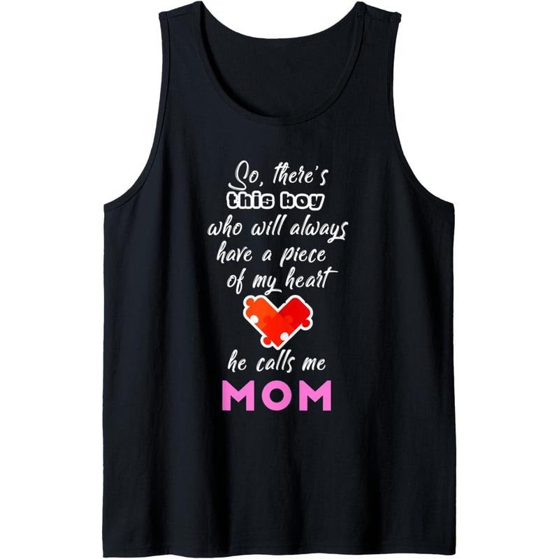 Mom Autism Awareness Day | Cool Mothers of Autism Boy Tank Top MADE IN USA T-Shirts, Hoodie, Sweatshirt | DripVista.com