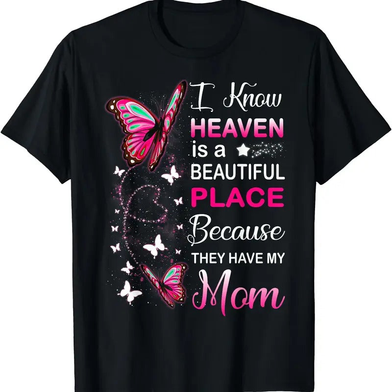 Mom Is My Guardian Angel In Heaven Memorial Day Men Women T-Shirt Hoodie, Sweatshirt | DripVista.com