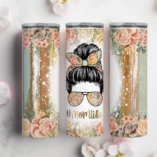 Mom Life Floral Tumbler T-Shirts, Hoodie, Sweatshirt | DripVista.com