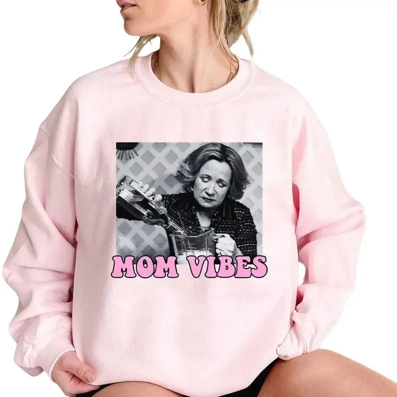 Mom Vibes Shirt, Funny Mom Shirt, 90s Show Sweat Hoodie, Sweatshirt | DripVista.com