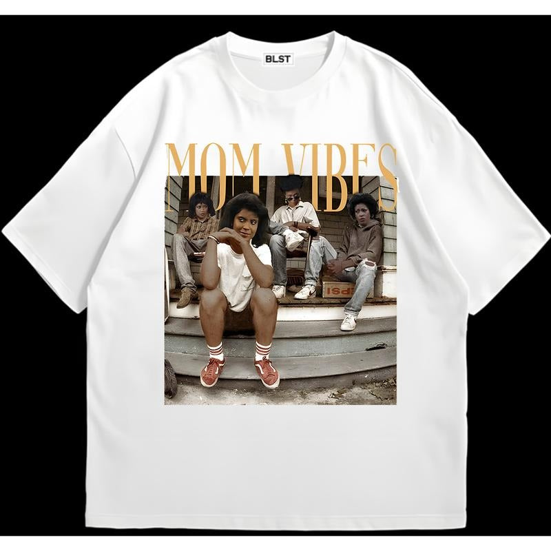 Mom Vibes T-Shirt Cotton Comfort Unisex Streetwear Style Cotton Recycled Cotton Graphic Hoodie, Sweatshirt | DripVista.com