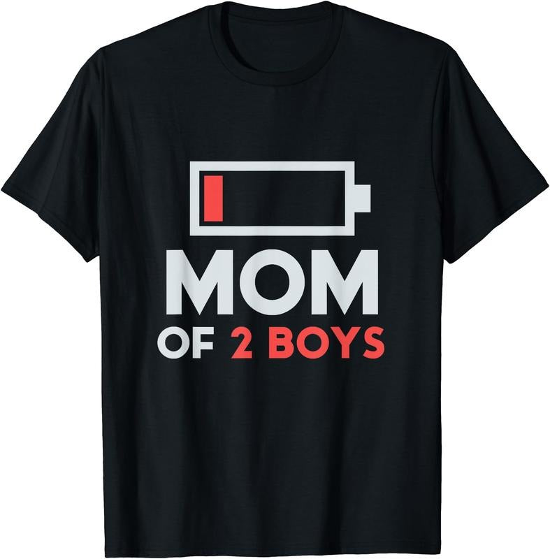 Mom of 2 Boys T-Shirt Hoodie, Sweatshirt | DripVista.com