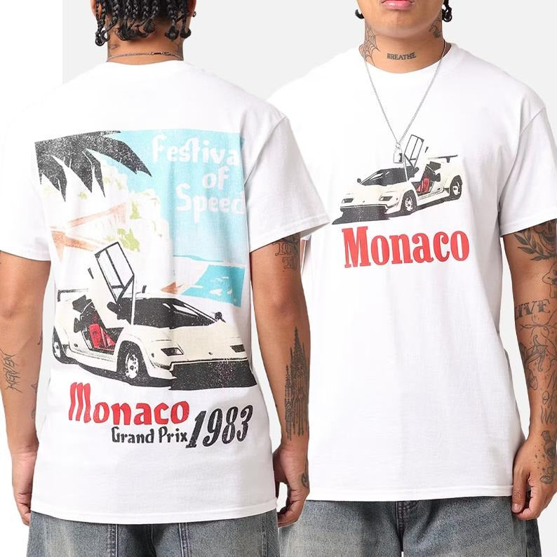 Monaco 1983 Vintage T-Shirt, graphic vintage tee, unisex tee, gift for fans, crewneck menswear streetwear Hoodie, Sweatshirt