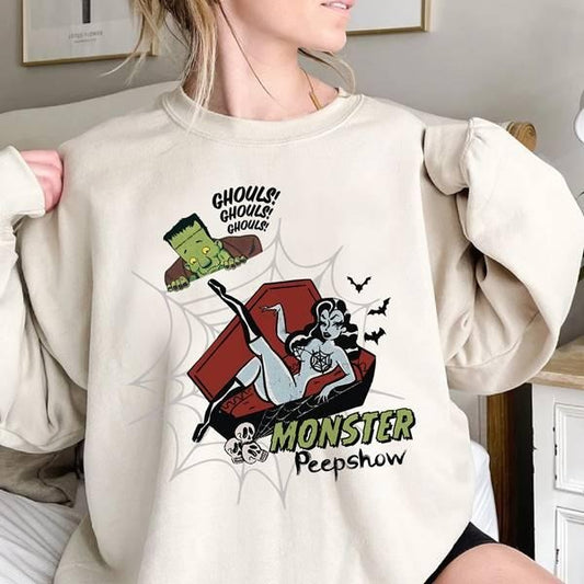 Monster Peepshow Shirt Vintage Halloween Shirt Halloween   Shirt, Halloween Monsters Shirt