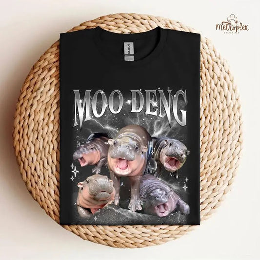 Moo Deng Meme Shirt Funny, I Love Moo Deng Tee, Moo Deng Fan Club tshirt, Hippo Lover T-Shirt, Cute Baby Hippo Lover Gift