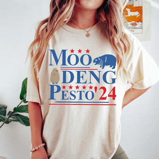 Moo Deng Pesto 2024 T Shirt, Funny Moo Deng Shirt, Baby Pesto Penguin Tshirt