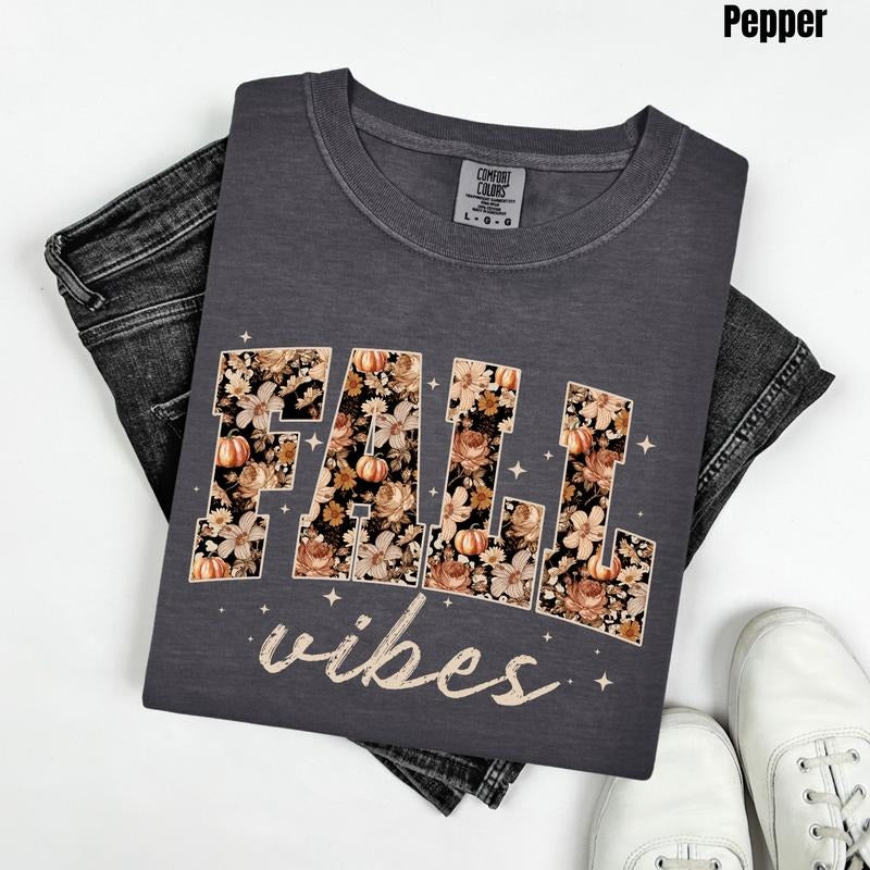 Moody Fall Vibes Comfort Colors T-Shirt 'NLB' Hoodie, Sweatshirt | DripVista.com