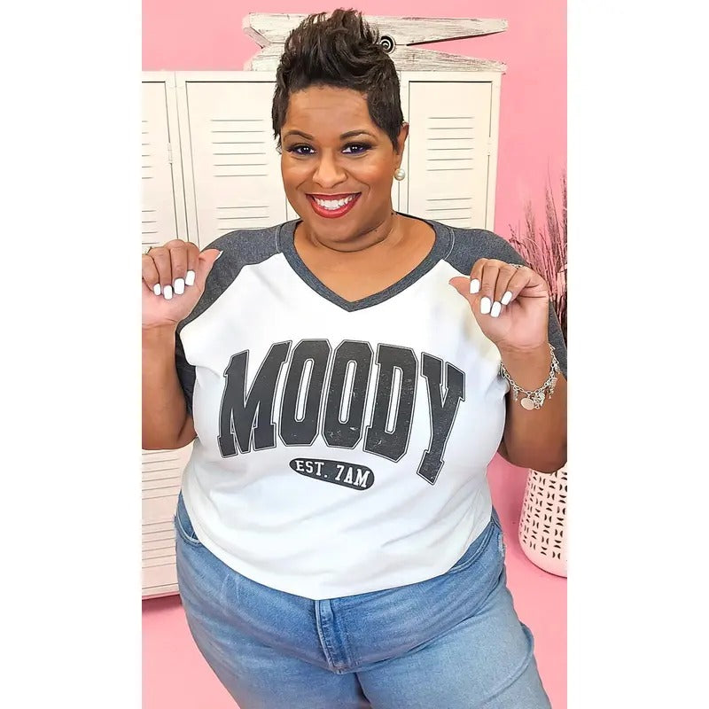 Moody Graphic V-Neck T-Shirts, Hoodie, Sweatshirt | DripVista.com