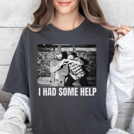Morgan Wallen Post Malone Photo T-Shirt, I Had Some Help, Wallen Malone Concert Tee, Country Pop Music Fan Gift, Country Posty, Gift for Her
