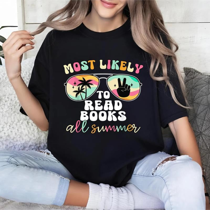 Most Likely Hidden leaf ninja Read Books Spiky hair fighters Summer T-Shirt | Funny Teacher & Student Book Lover Tee...