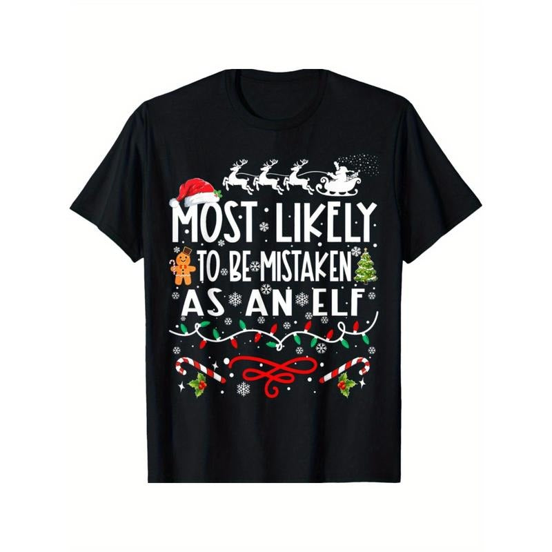 Most Likely To Be Mistaken As An Elf Family Christmas T-Shirt made in usa Hoodie, Sweatshirt | DripVista.com