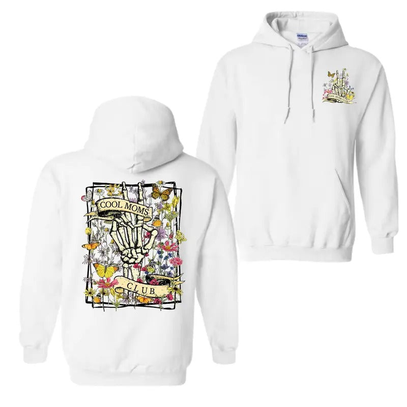 Mother's Day Cool Moms Club 2 Sided Funny Halloween Mom Hoodie T-Shirt, For Men And Women, Trendy Shirt Fabric Menswear...