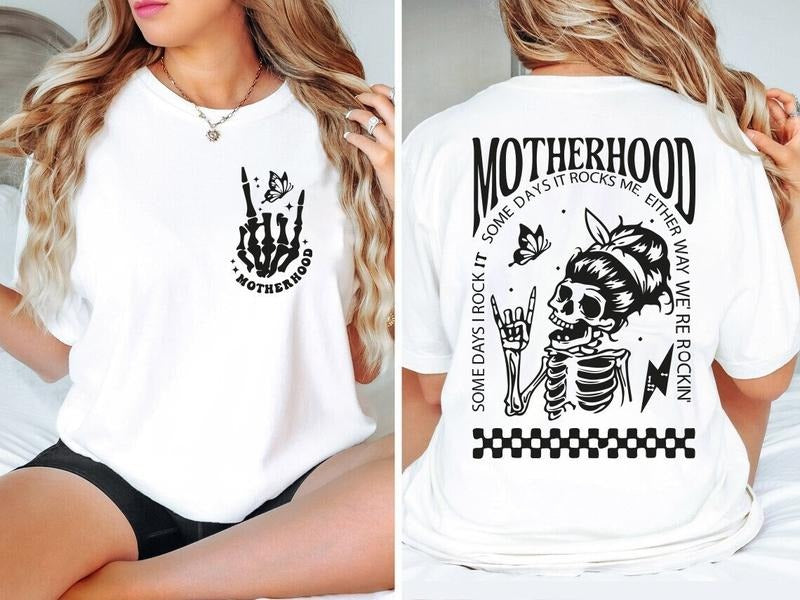 Motherhood Sometimes I Rock It Sometimes It Rocks Me Shirt, Mama Shirt,Mothers Day Gift Shirt Hoodie, Sweatshirt