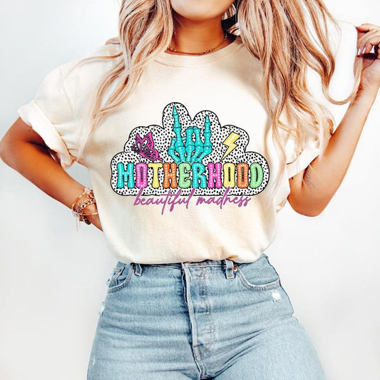 Motherhood T-Shirt, Retro Mother T-Shirt, Blessed Mom T-Shirt, Mom Shirt, Mom Life T-Shirt, Mother's Day T-Shirt, Mom T-Shirt, Gift for Mom, Retro Mama Quotes