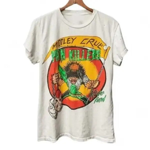 Motley Crue Band 90s Unisex Pain Killers Cotton Menswear Tshirt Hoodie, Sweatshirt | DripVista.com
