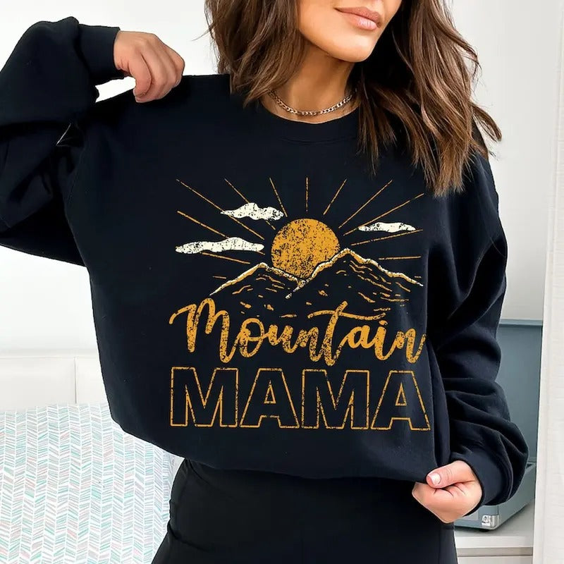 Mountain Mama Shirt,Camping Tee, Cute 70s ,Mountain Mama,Mountain Shirt,Mountain Mom Hoodie, Sweatshirt | DripVista.com