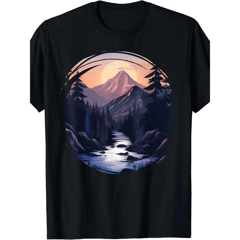 Mountaineering Outdoor Nature Forest Men's graphic T-shirt Made in USA Hoodie, Sweatshirt | DripVista.com