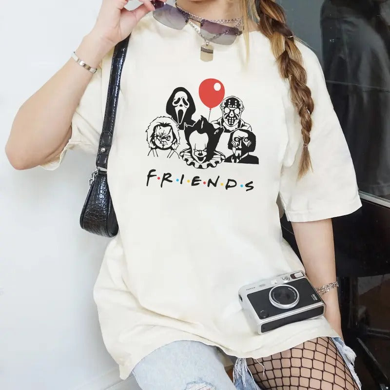 Movie Friends   Team Shirt Pennywise Chucky Ghostface Jason Voorhees Jigsaw Shirt   Halloween Shirt Halloween Movie Shirt city shirt