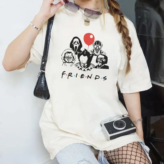 Movie Friends   Team Shirt Pennywise Chucky Ghostface Jason Voorhees Jigsaw Shirt   Halloween Shirt Halloween Movie Shirt city shirt