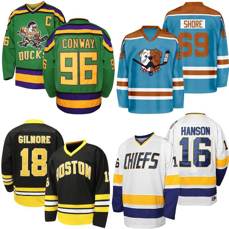 Movie Hockey Jersey, Movie Ice Hockey Jersey, Number In Sport Specific Clothing In Sports & Oudoors