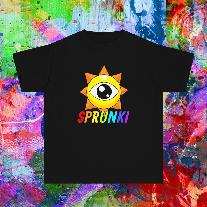 Mr. Sun, Colorful Sprunki Youth Midweight Tee, Fun Kids T-Shirt, Vibrant Graphic Tee, Gift for Children, Hip Gunpla brand...