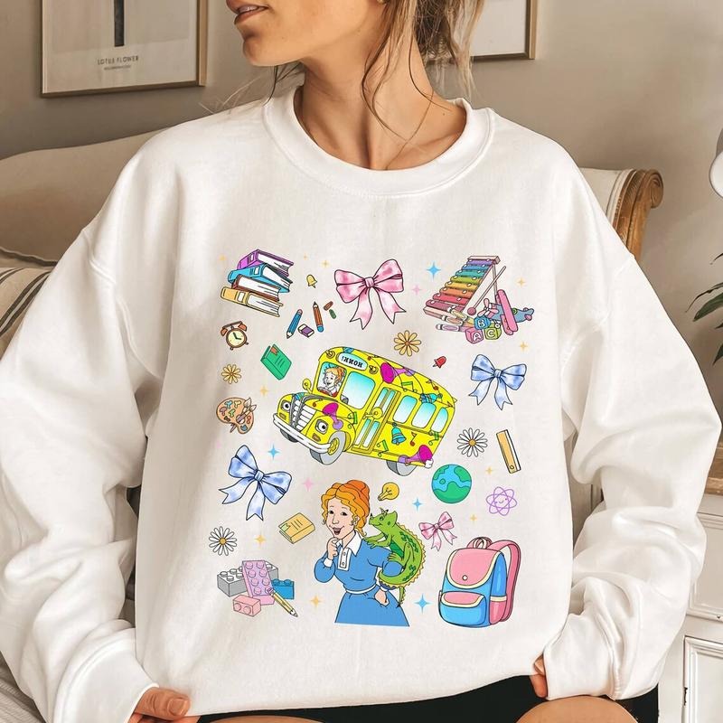 Ms.Frizzle The Magic School Bus Shirt, Back To School Shirt Hoodie, Sweatshirt | DripVista.com