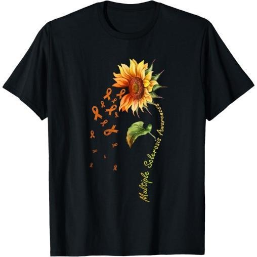 Multiple Sclerosis Awareness Sunflower Shirt MS Awareness T-Shirt Made in USA Hoodie, Sweatshirt | DripVista.com