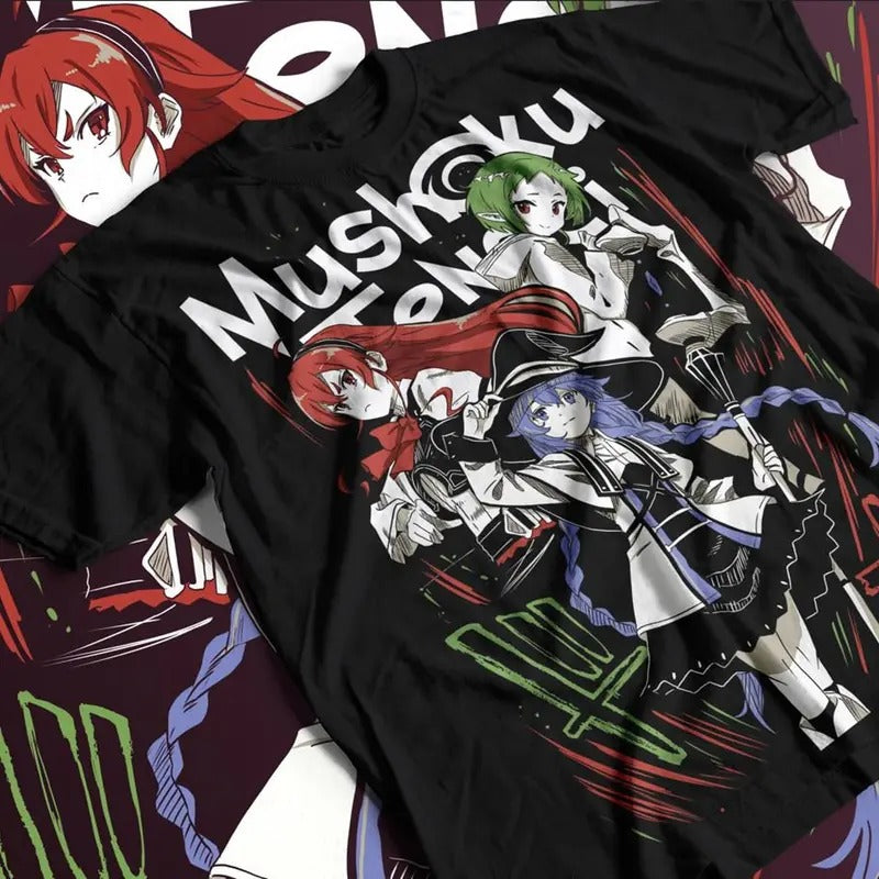 Mushoku Tensei Roxy Migurida Unisex Tee, Anime Shirt, Manga Lover Shirt, Anime Graphic Tee Cotton Menswear