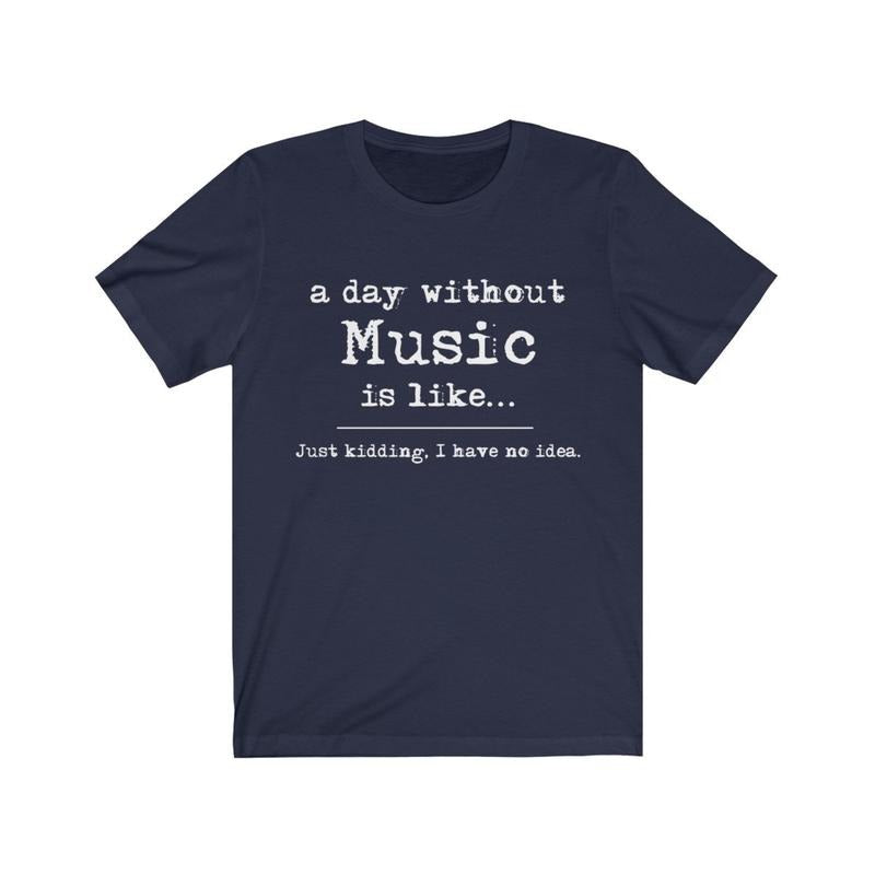 Music T Shirt - Music Lover Gift - Gift For Musician or Music Lovers - Tshirt Men's & Women's Menswear Top Underwear Streetwear Tropical Casual Human T-Shirt Round Neck Crewneck Shortsleeve Operator Graphic