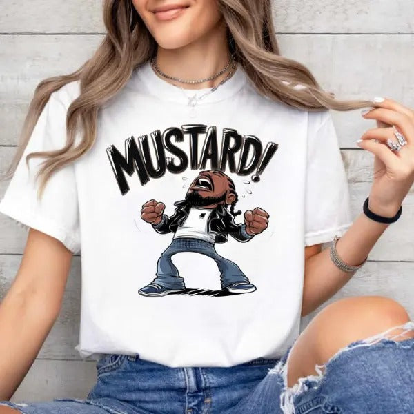 Mustard T-Shirt, Mustard Meme Gift Men and Women T-Shirt Casual Crewneck Hoodie, Sweatshirt | DripVista.com