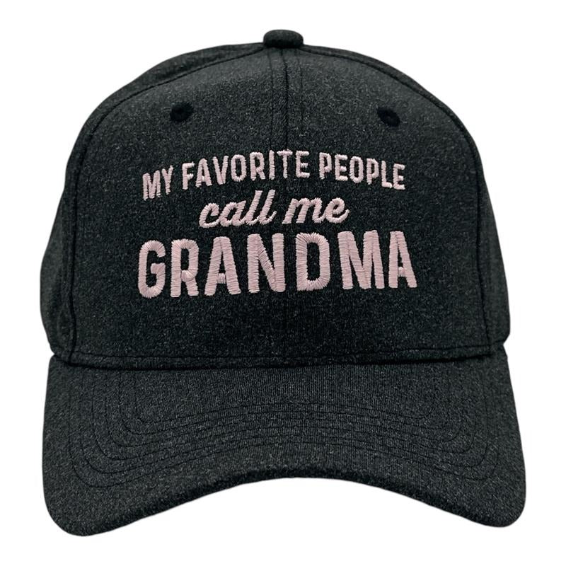 My Favorite People Call Me Grandma Hat Funny Sarcastic Mothers Day Cap Funny Hats Funny Grandma  Novelty Caps for Men...