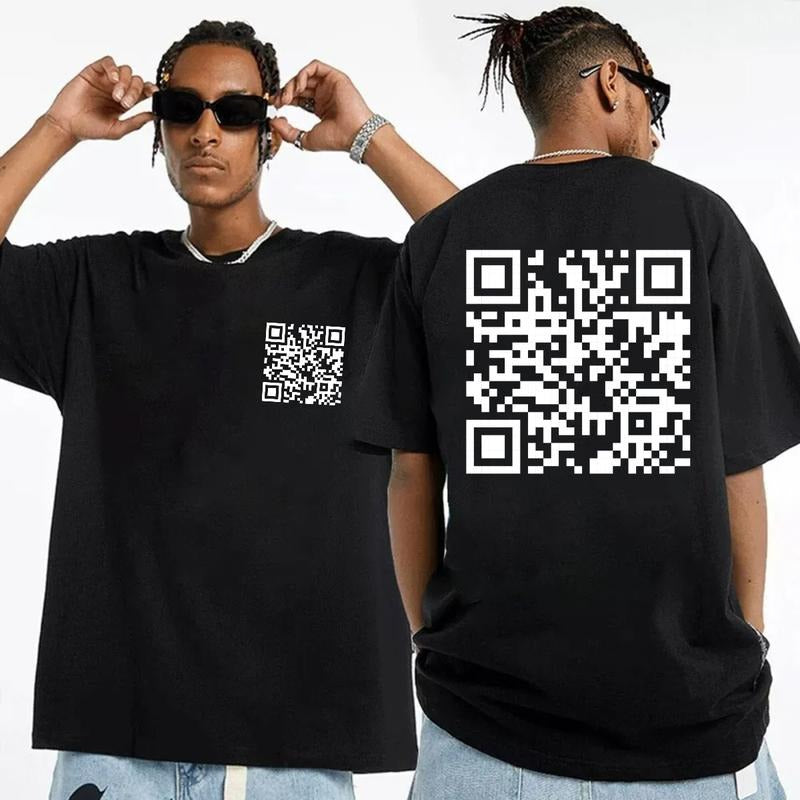 My Girlfriend Will K.ll You QR Code 2 Sided T-Shirt, Funny QR Code Shirt, Boyfriend Gift From Girlfriend, Unisex Short...