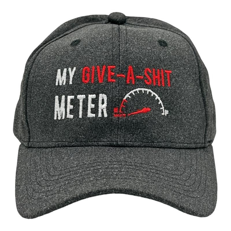 My Give A Shit Meter Hat Funny Sarcastic Novelty Baseball Cap Funny Hats Funny Sarcastic  Novelty Caps for Men Black - My Standard