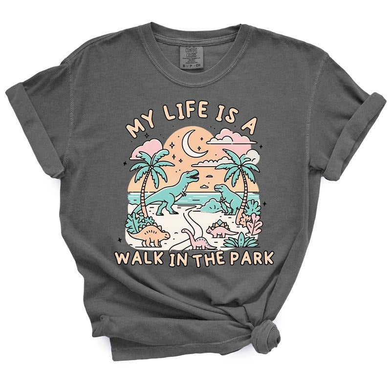 My Life Is A Walk In The Park TShirt - Casual Summer Top For Moms Hoodie, Sweatshirt | DripVista.com