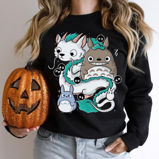 My Neighbor Totoro Sweatshirt, Studio Ghibli Sweatshirt, Japan Anime Sweatshirt, Spirited Away Sweatshirt, Vintage Anime Shirt