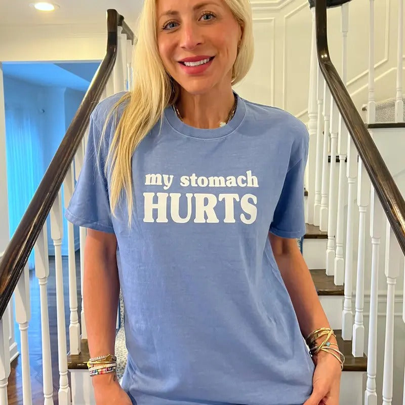 My Stomach Hurts Tee Hoodie, Sweatshirt | DripVista.com