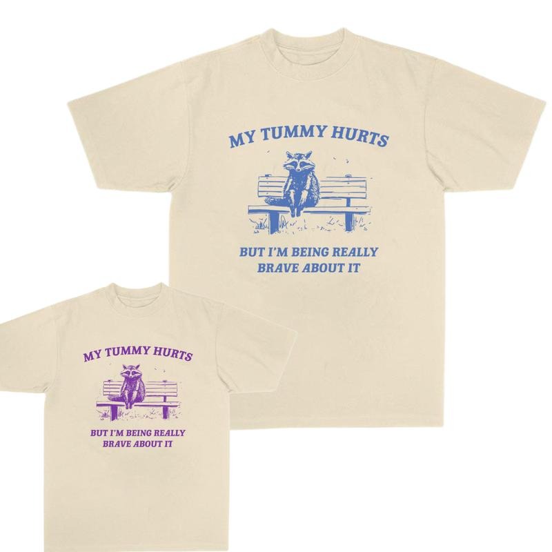 My Tummy Hurts Lightsaber brand-Shirt, But Swoosh'Bat brand Being Really Brave About Mouthless cat, Raccoon Lightsaber...