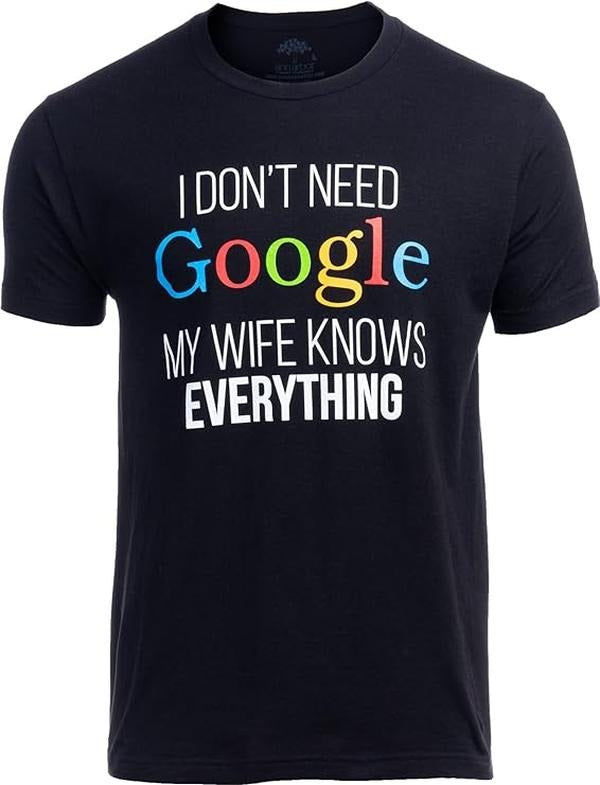 My Wife Knows Everything! Funny Husband Dad Groom T-Shirt Menswear Casual Cotton Hoodie, Sweatshirt | DripVista.com