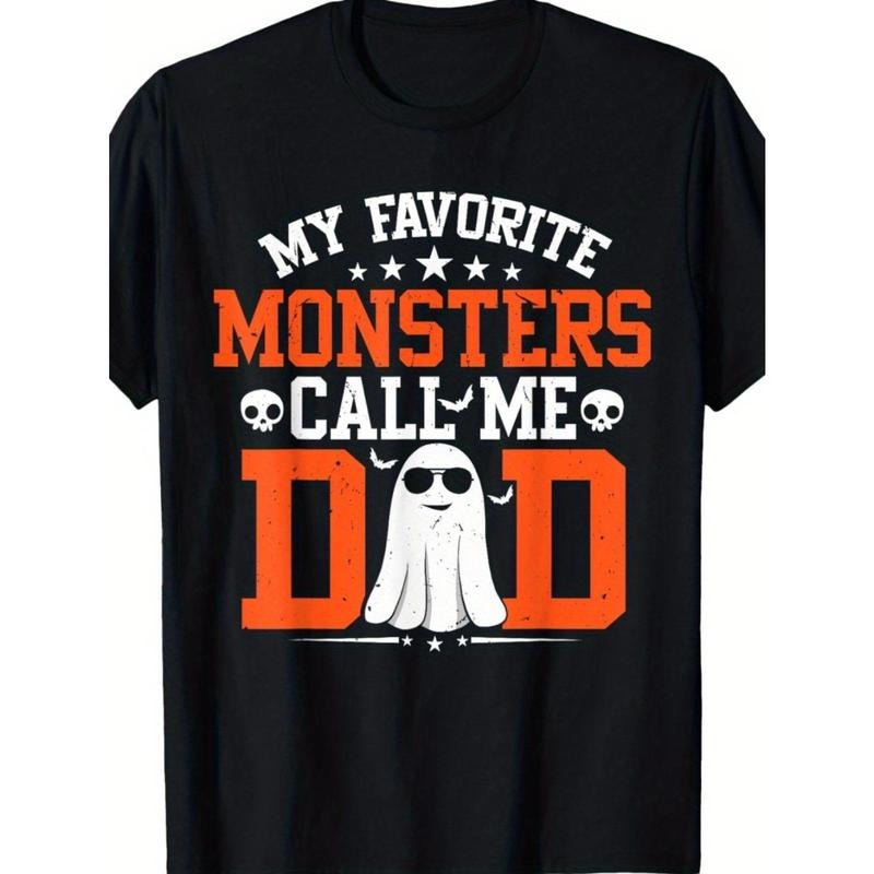 My favorite monster called my dad Funny Dad Halloween Ghost T-shirt made in usa Hoodie, Sweatshirt | DripVista.com